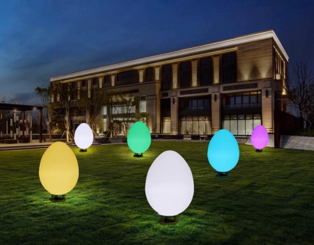 Светильник Яйцо 43х80 питание от АКБ, RGB