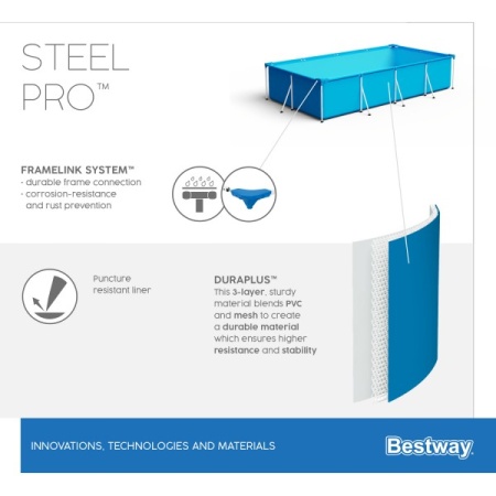 Bestway 56405 BW Каркасный бассейн Steel Pro 400х211х81см, 5700л